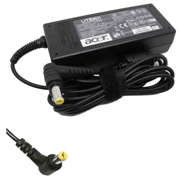 Acer Yellow Tip; 19V; 3.42A Laptop Power-pack